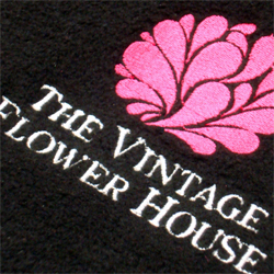 vintage flower house embroidered fleeces