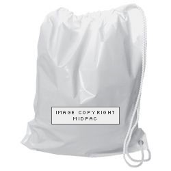 White Polythene Duffle Carrier Bags