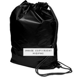Black Polythene Duffle Carrier Bags