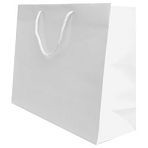 500mm White Matt Laminated Carrier Bags