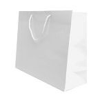 400mm White Matt Laminated Carrier Bags