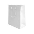 200mm White Matt Laminated Carrier Bags