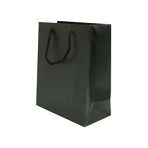 200mm Black Matt Laminated Carrier Bags