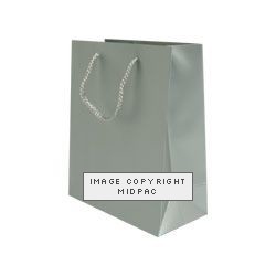 200mm Silver Matt Laminated Carrier Bags