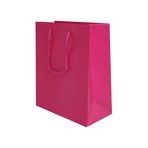200mm Fuchsia Matt Laminated Carrier Bags