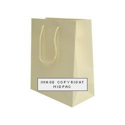 200mm Ivory Matt Laminated Carrier Bags