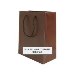 200mm Cocoa Matt Laminated Carrier Bags