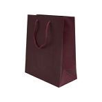 200mm Aubergine Matt Laminated Carrier Bags