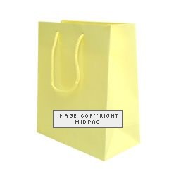 200mm Soft Lemon Matt Laminated Carrier Bags