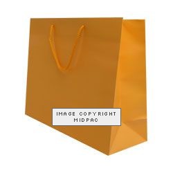 400mm Tangerine Matt Laminated Carrier Bags