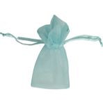 Medium Aqua Organza Bags