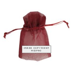 Medium Rustic Red Organza Bags
