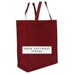 Burgundy Woven PP Bags