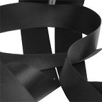 15mm Black Double Faced Satin Ribbon