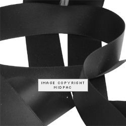 23mm Black Double Faced Satin Ribbon