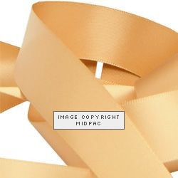 23mm Old Gold Double Faced Satin Ribbon