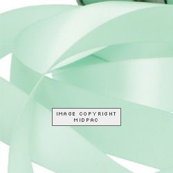 15mm Pastel Green Double Faced Satin Ribbon