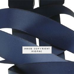 23mm Navy Double Faced Satin Ribbon