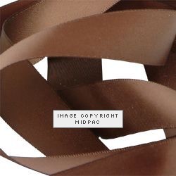 23mm Chocolate Double Faced Satin Ribbon