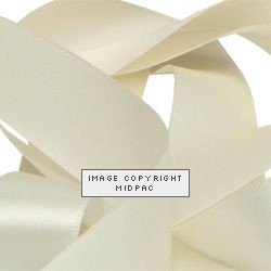 23mm Ivory Double Faced Satin Ribbon