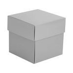 Gloss Silver Cube Box