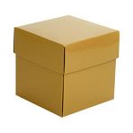 Gloss Gold Cube Box