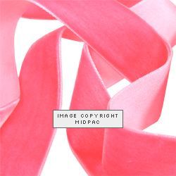 25mm Baby Pink Velvet Ribbon