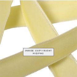 16mm Cream Velvet Ribbon