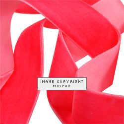 16mm Shocking Pink Velvet Ribbon