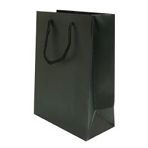 250mm Black Matt Laminated Carrier Bags