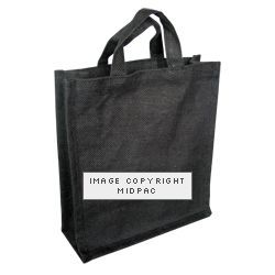 250mm Black Jute Bags