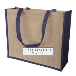 410mm Blue/Natural Jute Bags