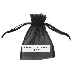 Medium Black Organza Bags