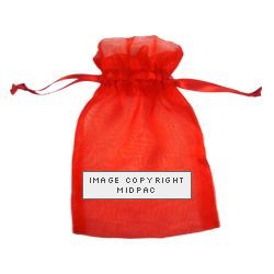 Medium Red Organza Bags