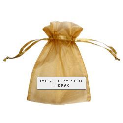 Medium Gold Organza Bags