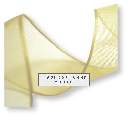 23mm Beige Wire Edge Ribbon