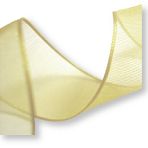 23mm Beige Wire Edge Ribbon