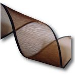 23mm Mocha Wire Edge Ribbon