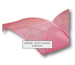 23mm Sherbert Pink Wire Edge Ribbon