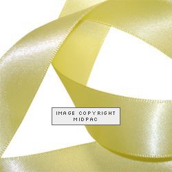 23mm Pale Yellow Double Face Satin Ribbon