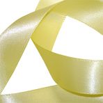 23mm Pale Yellow Double Face Satin Ribbon