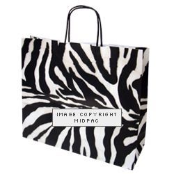 360mm Zebra Carrier Bags