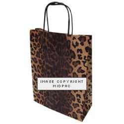 220mm Leopard Carrier Bags