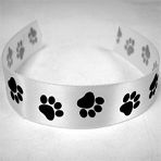 Black Paw Design Ribbon