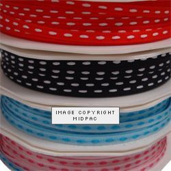 4mm Blue Stitched Ribbon
