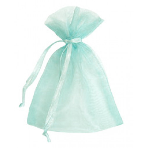 Aqua Organza Bags