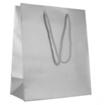 Silver Matt Paper Carrier Bags Silver Matt Paper Carrier Bags