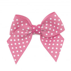 Baby Pink Spotty Grosgrain Bows
