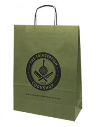 Printed White Paper Carrier Bags