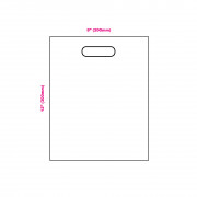 8x12in Pink Polythene Carrier Bags